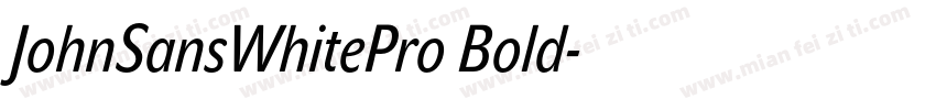 JohnSansWhitePro Bold字体转换